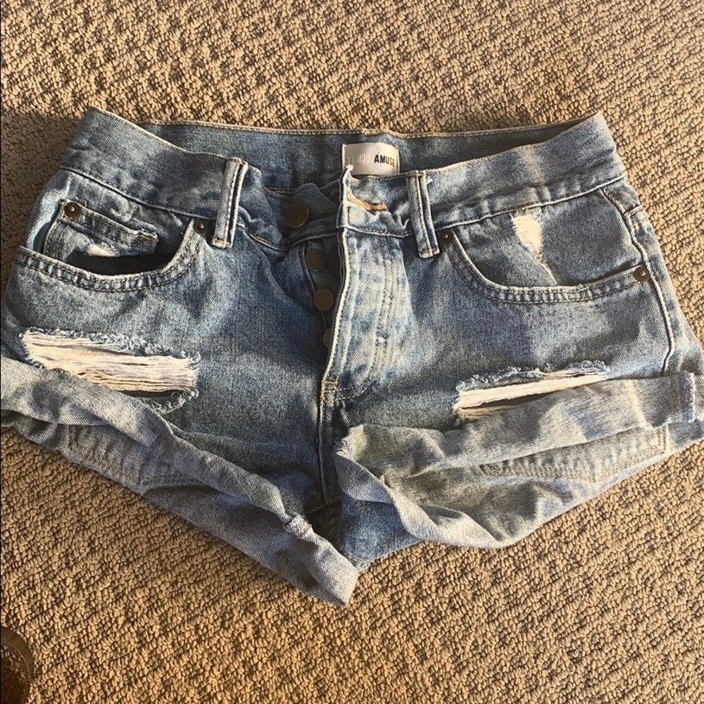 Amuse society denim shorts
